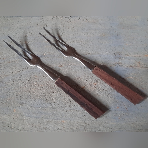Vintage Mini Cocktail Forks Appetizer Bar Hors D'oeuvre - Picture 9 of 14